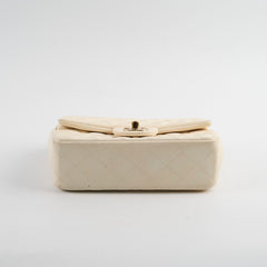 Chanel Mini Rectangular Cream Lambskin Crossbody- Microchipped