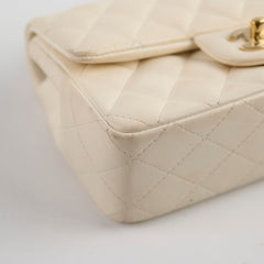Chanel Mini Rectangular Cream Lambskin Crossbody- Microchipped