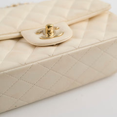 Chanel Mini Rectangular Cream Lambskin Crossbody- Microchipped