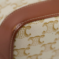 Celine Triomphe Canvas Bucket Bag White