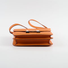 Hermes Mini Constance Espom Orange B stamp 2023