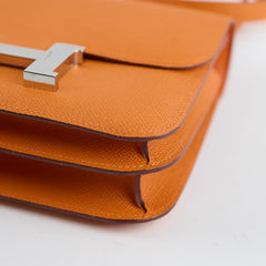 Hermes Mini Constance Espom Orange B stamp 2023