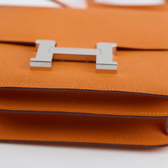 Hermes Mini Constance Espom Orange B stamp 2023
