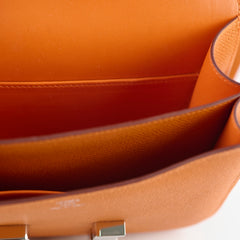 Hermes Mini Constance Espom Orange B stamp 2023