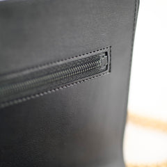 Chanel Boy Wallet On Chain WOC Chevron Caviar Black- Microchipped