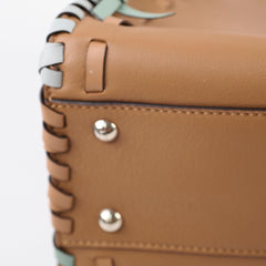 Fendi Medium Peekaboo Woven Calf Leather Top Handle Bag