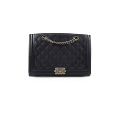 Chanel Boy 2-way Chain Tote Bag Navy