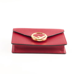 Fendi 2 In 1 Red Leather Belt Crossbody Bag