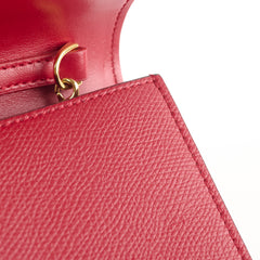 Fendi 2 In 1 Red Leather Belt Crossbody Bag