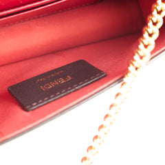 Fendi 2 In 1 Red Leather Belt Crossbody Bag