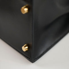 Hermès Kelly 28 Black Box Leather D Square Stamp