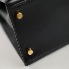 Hermès Kelly 28 Black Box Leather D Square Stamp