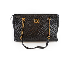 Gucci Medium GG Marmont Matelassé Tote Black