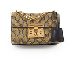 Gucci Bee Padlock Crossbody GG Supreme Canvas