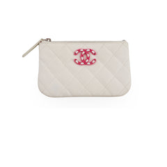 Chanel Caviar O Case White