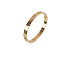 35661 Cartier Classic Love 10 Rainbow Bracelet Yellow Gold Size 16