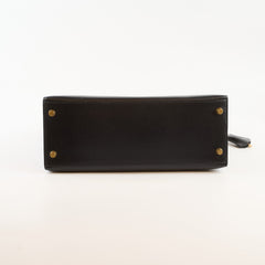 Hermès Kelly 28 Box Black GHW A Square Stamp