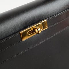 Hermès Kelly 28 Box Black GHW A Square Stamp