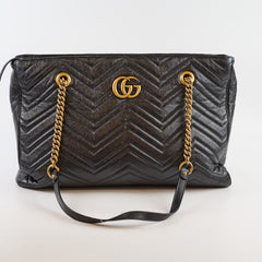 Gucci Medium GG Marmont Matelassé Tote Black