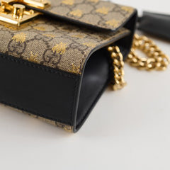 Gucci Bee Padlock Crossbody GG Supreme Canvas