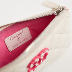 Chanel Caviar O Case White