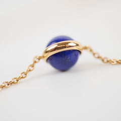 Piaget 18K Rose Gold Diamond Blue Lapis Possession Pendant Necklace