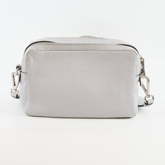 Prada Leather Shoulder Camera Bag Light Grey (two straps)