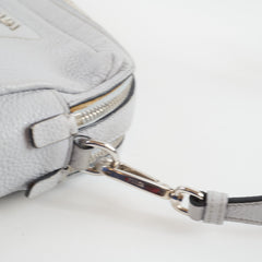 Prada Leather Shoulder Camera Bag Light Grey (two straps)