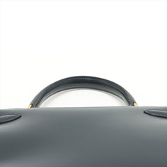Hermes Kelly 28 Vintage Box Calf Blue Indigo - Stamp Square A 1997