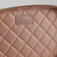 Chanel Caviar Vanity Cosmetic Bag Pink Rose Clair