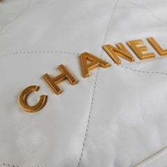 ITEM 10 - Chanel 22 Mini White Calfskin Bag - Microchipped