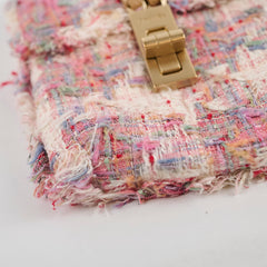 Chanel Tweed Pink Vertical Lock Reissue