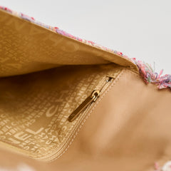 Chanel Tweed Pink Vertical Lock Reissue