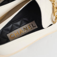 Chanel Loafers White Size 38