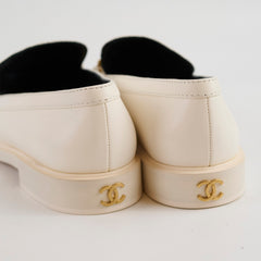 Chanel Loafers White Size 38