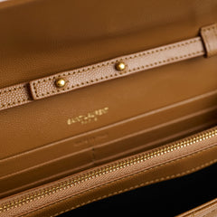 Saint Laurent Cassandre Wallet on Chain WOC Tan