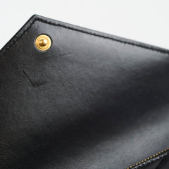 Saint Laurent Cassandre Envelope Wallet on Chain WOC Lambskin Black