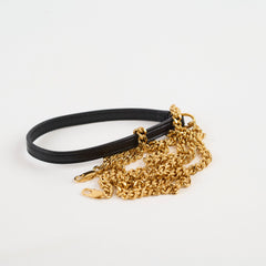 Saint Laurent Cassandre Envelope Wallet on Chain WOC Lambskin Black