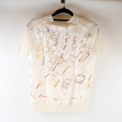 Hermes Cashmere/ Silk Knit Top Size 34