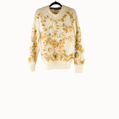 Chanel Embroidered Sweater Size 34 18C Paris Greece Runway