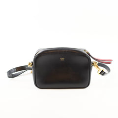 Fendi Mini Vitello Century 1974 Camera Bag FF Embossed Brown / Black