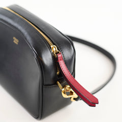 Fendi Mini Vitello Century 1974 Camera Bag FF Embossed Brown / Black
