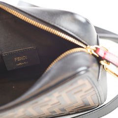 Fendi Mini Vitello Century 1974 Camera Bag FF Embossed Brown / Black