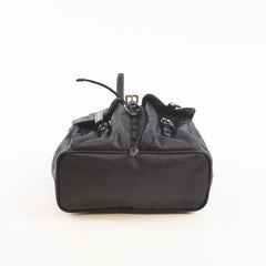 Prada Mini Nylon Chain Backpack Black