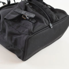 Prada Mini Nylon Chain Backpack Black