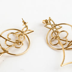 Louis Vuitton LV Twiggy Gold Stud Drop Earrings