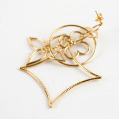 Louis Vuitton LV Twiggy Gold Stud Drop Earrings