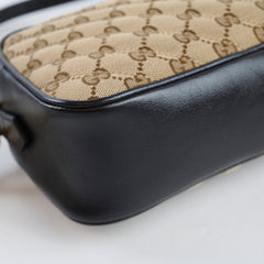Gucci Medium Marmont Camera Bag GG Supreme Canvas Beige/Black