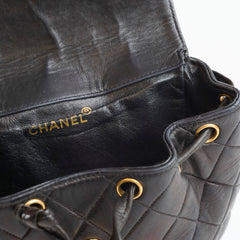 Chanel Duma Backpack 24K Gold Black Vintage