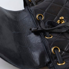 Chanel Duma Backpack 24K Gold Black Vintage